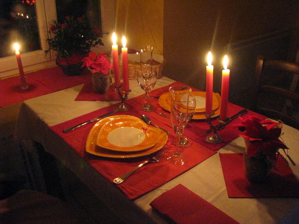 dining with candles
