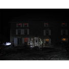 The moulin Piongo gite under Christmas lights