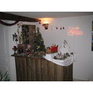 The reception's counter has been slightly transormed for Christmas…